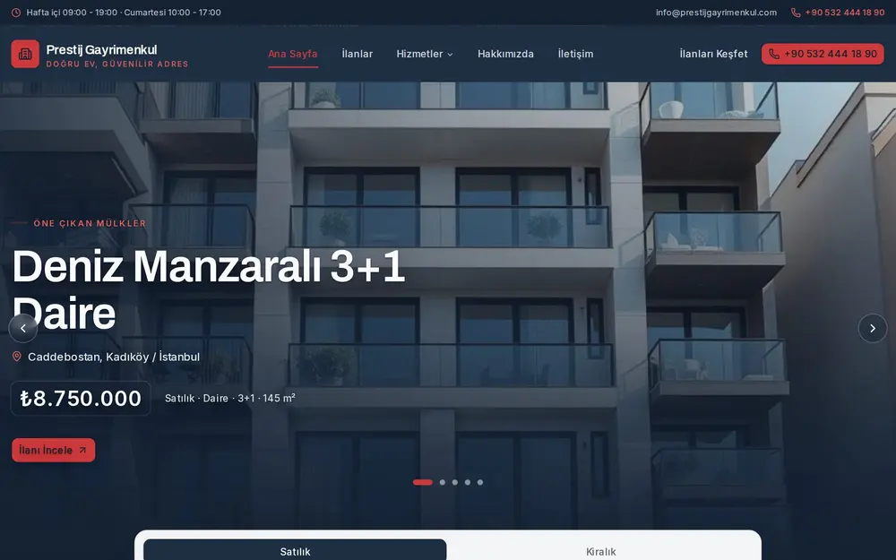 Emlak Ofisi Sitesi önizleme